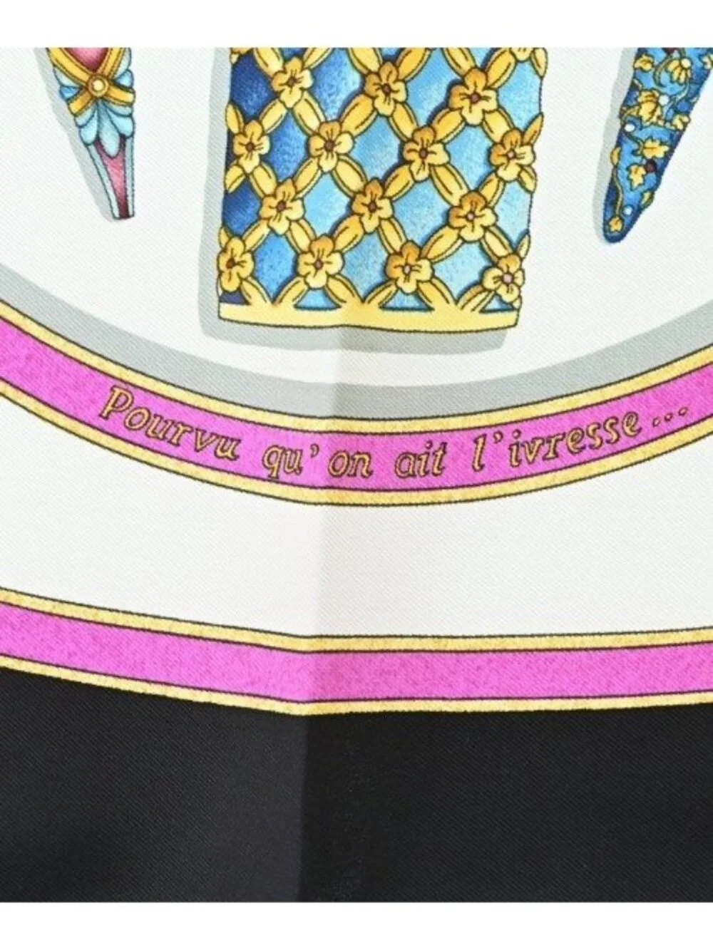 Hermes Bandana Scarf Navy